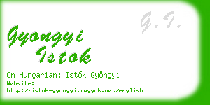gyongyi istok business card