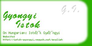 gyongyi istok business card